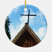 旧国教会、牧師または司祭のクリスマス セラミックオーナメント (裏面)