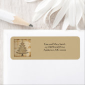 旧地図クリスマスツリー ラベル (インサイチュ)