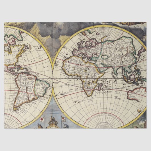 旧地図シリーズ1デザイン5 薄葉紙 (正面)