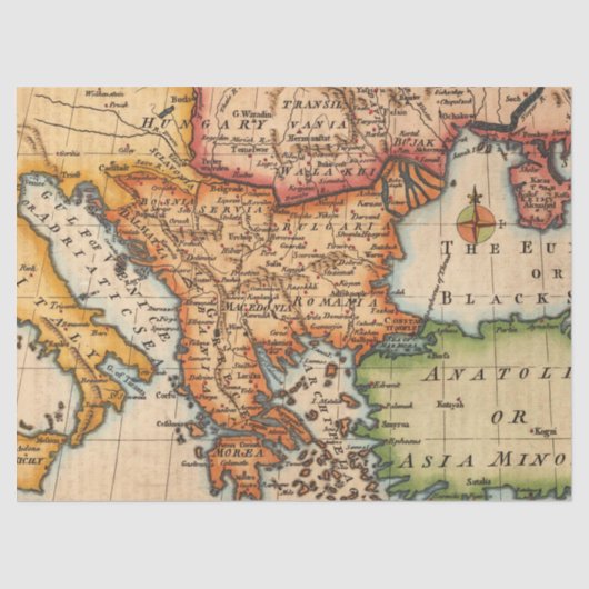 旧地図シリーズ1デザイン6 薄葉紙 (正面)