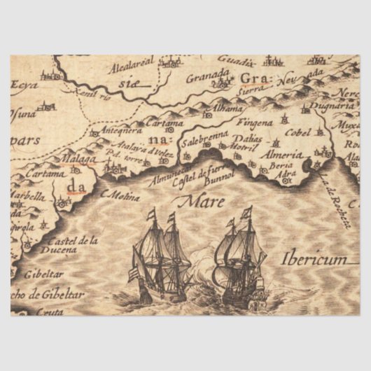 旧地図シリーズ1デザイン7 薄葉紙 (正面)