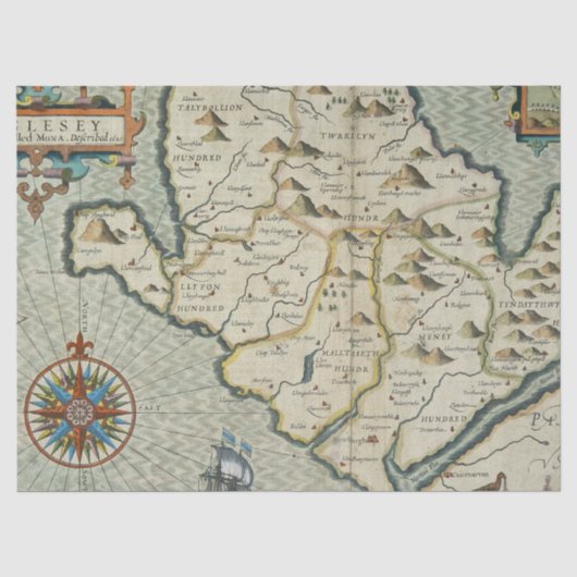 旧地図シリーズ1 デザイン16 薄葉紙 (正面)