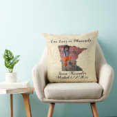 旧地図愛がミネソタに住む州の形をした写真 クッション (椅子)