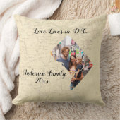 旧地図愛ワシントンD.C.に住む写真カスタム クッション (ブランケット)