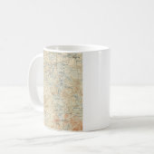 旧地形図から上部サラナク湖詳細 コーヒーマグカップ (正面左)