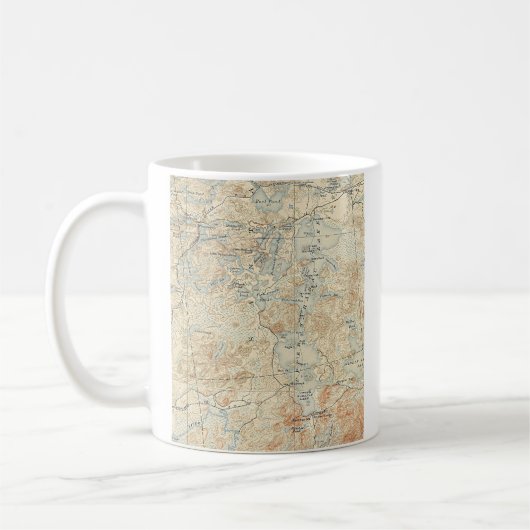 旧地形図から上部サラナク湖詳細 コーヒーマグカップ (左)