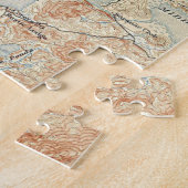 旧地形図から上部サラナク湖詳細 ジグソーパズル (側面)