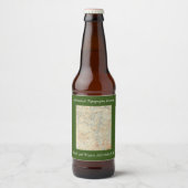 旧地形図から上部サラナク湖詳細 ビールラベル (正面)
