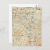 旧地形図から上部サラナク湖詳細 ポストカード (正面/裏面)