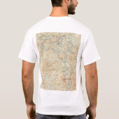 旧地形図から上部サラナク湖詳細 Tシャツ (裏面)