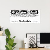 旧型ドイツ語、バイエルン語、ブラックフォレストのビジネスサイン ポスター (ホームオフィス)