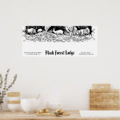 旧型ドイツ語、バイエルン語、ブラックフォレストのビジネスサイン ポスター (キッチン)