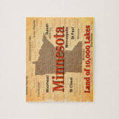 旧型ミネソタ州のプライドの地図 ジグソーパズル (縦)