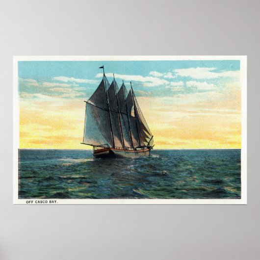 旧城フランスのの眺め3カ国の国旗 ポスター (正面)