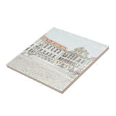 旧城宮建築スケッチ タイル (側面)