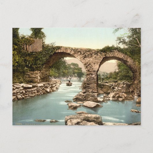 旧堰の橋、キラーニー、郡ケリー ポストカード (正面)