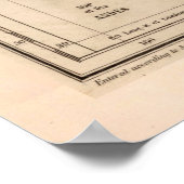 旧大西洋海地図(1849)ヴィンテージチャ ポスター (角)