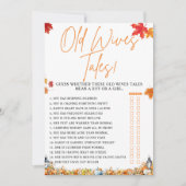 旧妻の話ベビーシャワーゲームリトルカボチャ 招待状 (正面)