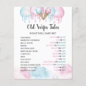 旧妻テイルズアイスクリームパーティーゲーム紙シート。 (正面)