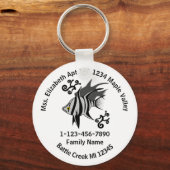 旧妻失った家族の自宅住所 キーホルダー (正面)