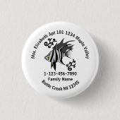 旧妻失った家族の自宅住所 缶バッジ (正面)