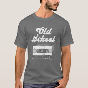 旧学校カセットテープクラシックヴィンテージヒップホップM Tシャツ