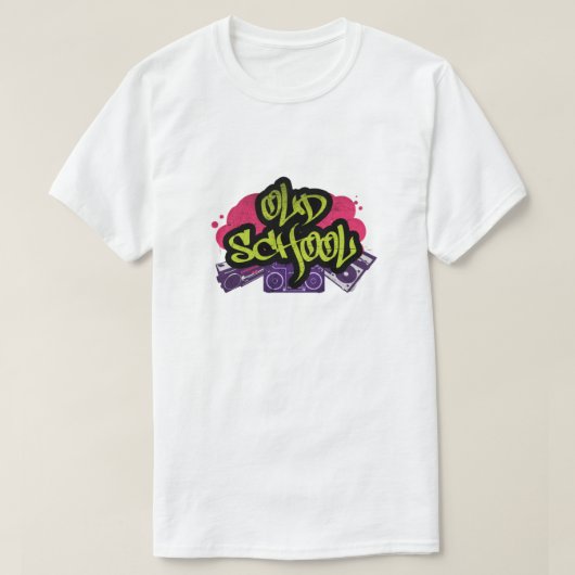 旧学校グラフィティTシャツ Tシャツ (デザイン正面)