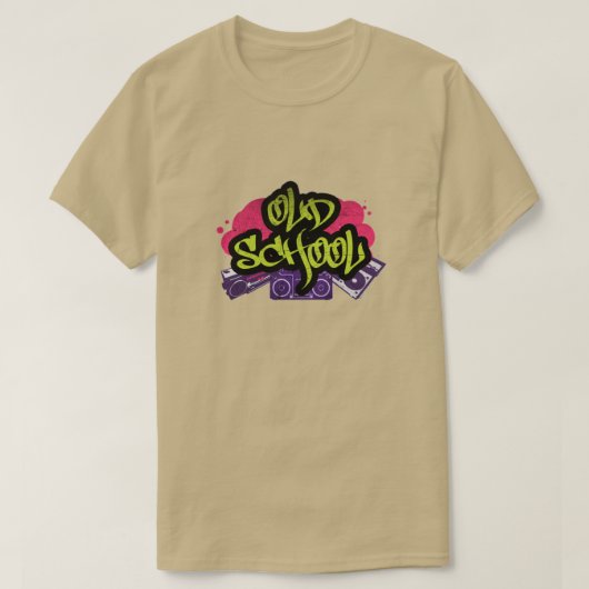 旧学校グラフィティTシャツ Tシャツ (デザイン正面)
