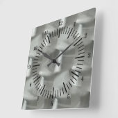 旧学校シミュレートつや消しアルミニウム スクエア壁時計 (傾斜)