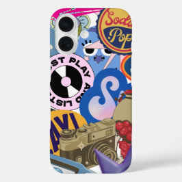 旧学校レトロヴィンテージY2K/90のステッカー iPhone 16ケース