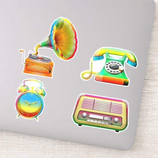 旧学校絞り染めヴィンテージレトロ電話記録 シール (詳細)