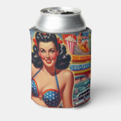 旧学校1950年代の少女 缶クーラー (缶裏面)