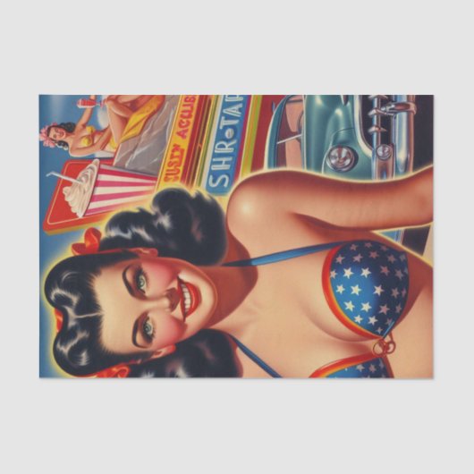 旧学校1950年代の少女 薄葉紙 (正面)