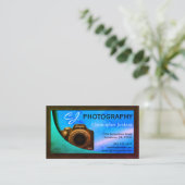 旧小学校のSLRカメラ写真家 名刺 (スタンド正面)