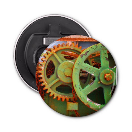 旧工場の機械ギアホイールヴューハル 栓抜き (正面)