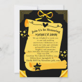 旧巻黒番ゴール25結婚周年 招待状 (正面)