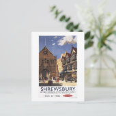 旧市庁舎ビュー英国鉄道ポスター ポストカード (スタンド正面)