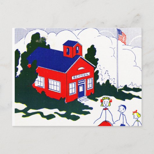 旧市立学校 ポストカード (正面)