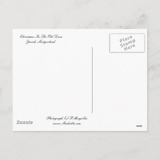 旧市街のクリストマ シーズンポストカード (裏面)