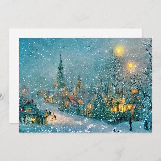 旧市街のクリスマス　予算クリスマス シーズンカード (正面/裏面)