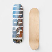 旧市街のパノラマビューで構成されたリスボン文字 スケートボード (正面)