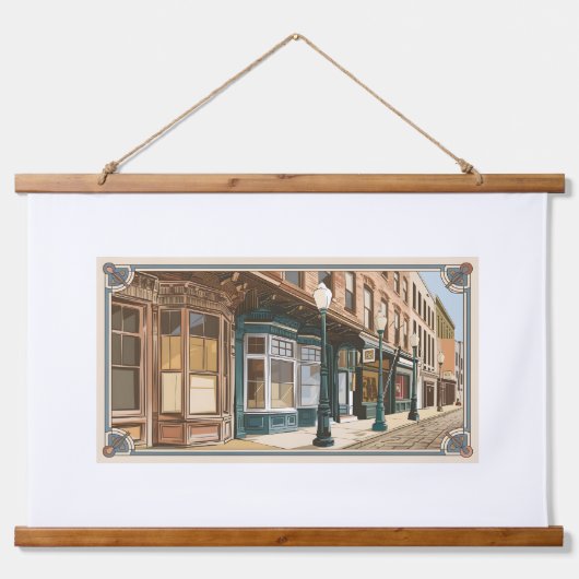 旧市街の木の上に壁のタペストリーのウィスパー 吊り下げ型タペストリー (正面)