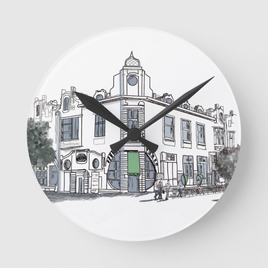 旧市街の通り ラウンド壁時計 (正面)