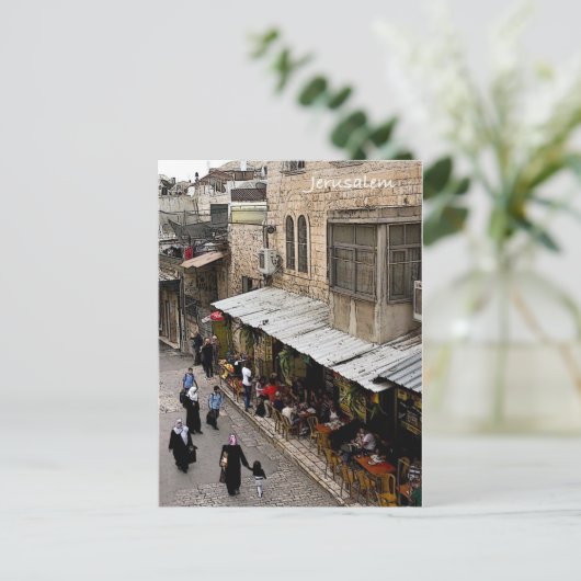 旧市街エルサレムの通り ポストカード (スタンド正面)