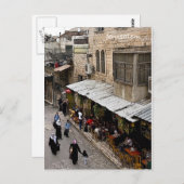旧市街エルサレムの通り ポストカード (正面/裏面)