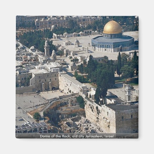 旧市街エルサレム、イスラエル、ロックのドーム マグネット (正面)