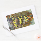 旧市街シカゴヴィンテージ旅行荷物シール 長方形シール (封筒)