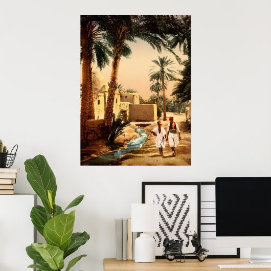 旧市街ビスクラ・アルジェリアの通り ポスター (ホームオフィス)