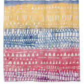 旧市街ポール・クレーカラフルファインアート シャワーカーテン (正面)