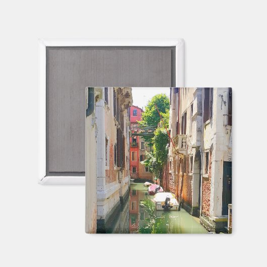 旧市街ヴェネツィア運河、ロマンチックなイタリアのシーン マグネット (正面/裏面)